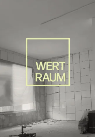 The unfinished wertraum building with its sign
